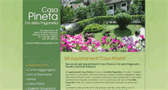 Desktop Screenshot of casapineta.appartamentipaganella.it