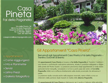 Tablet Screenshot of casapineta.appartamentipaganella.it